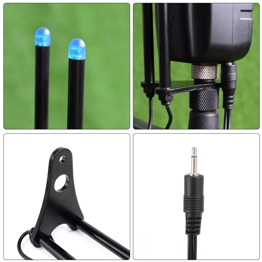 Barre anti-accrochage Hirisi pour alarmes de carpe - Accessoire LED 4 couleurs à montage rapide
