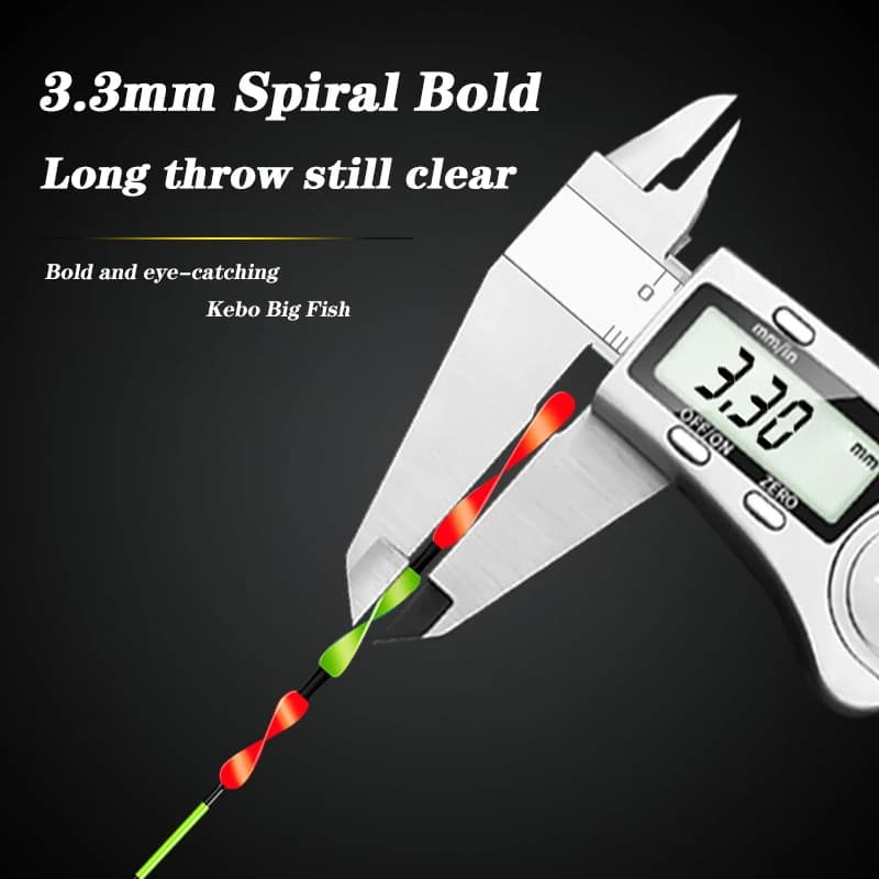 Flotteur électronique LED à queue spirale pour pêche nocturne - capteur de gravité haute sensibilité 1.4G-5.0G