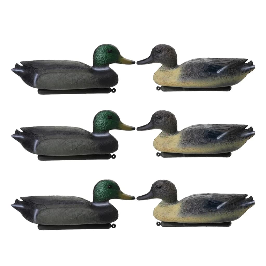 6 pièces décoy canard 3D flottant avec quille pour chasse pêche accessoire extérieur leurre réaliste eau