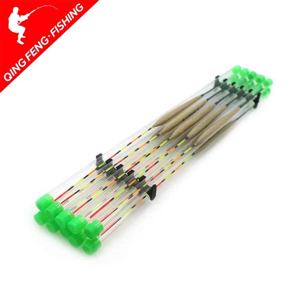 10 flotteurs balsa pour pêche eau peu profonde et glace - Flotteurs bois légers accessoires pêche