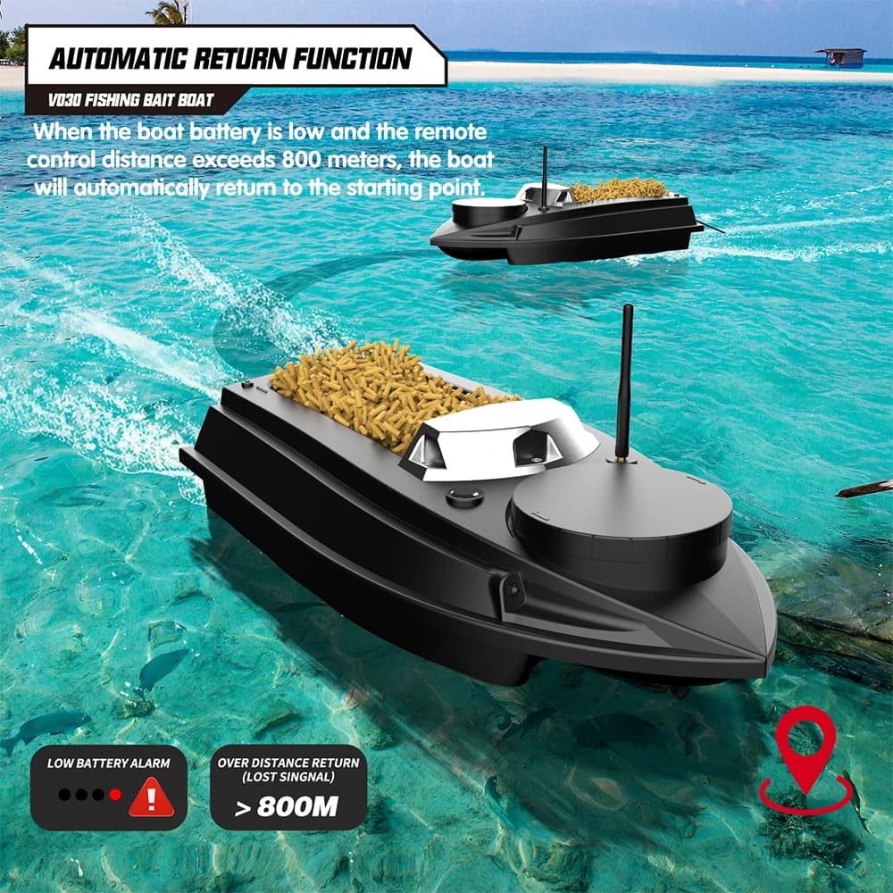 Bateau appât GPS LOKEEVAN V030 carpe 9 zones pêche 12V sondeur traîne leurre nid haute vitesse