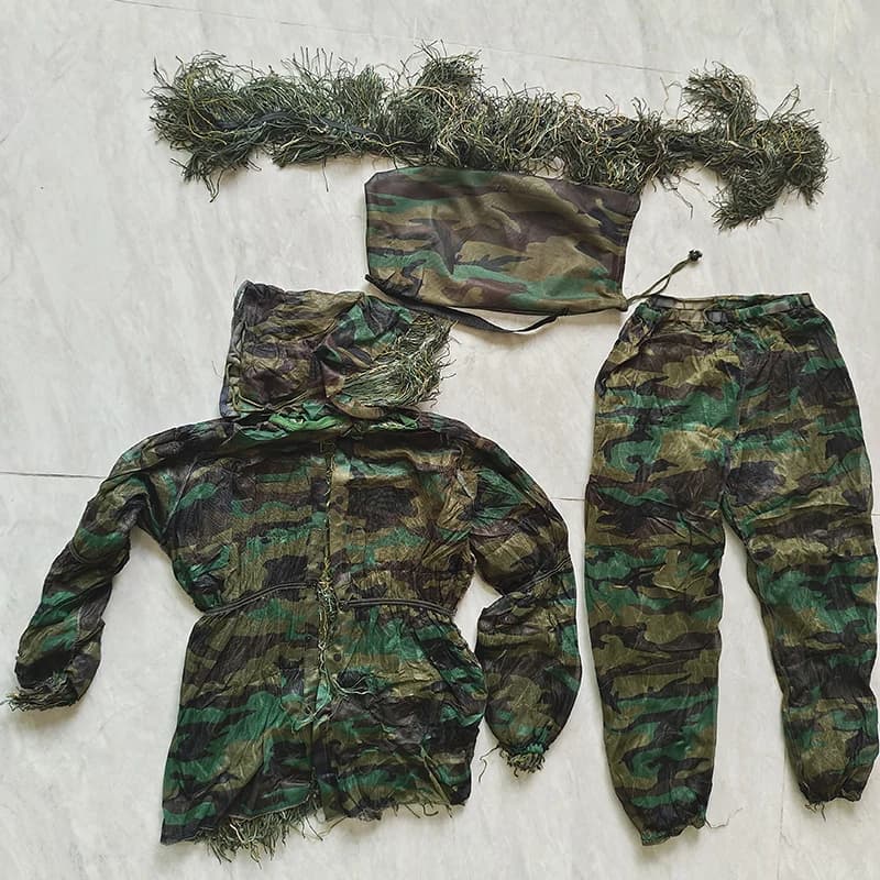 Costume ghillie camouflage forêt 3D tactique sniper airsoft militaire pêche extérieur