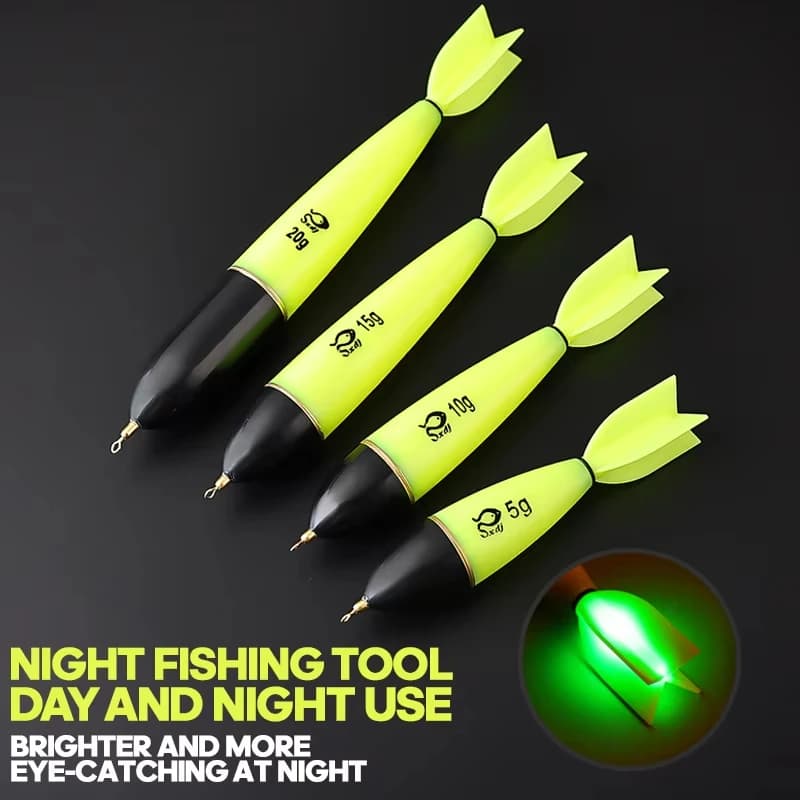 Flotteurs lumineux pour pêche de nuit 1 à 4 pièces, idéaux pêche en mer pêche rocheuse