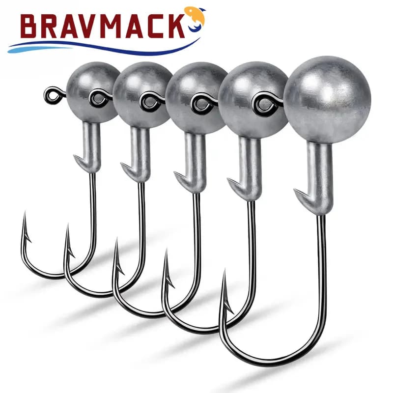 Hameçons crank style 10 pièces 1g à 4g pour pêche avec leurres souples plastique