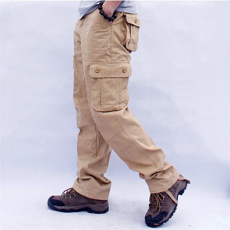 Salopette cargo militaire tactique pêche travail streetwear pantalon homme droite 44