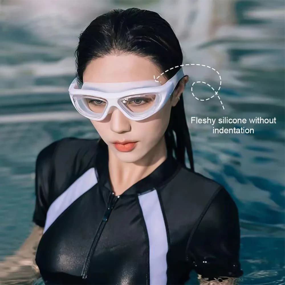 Lunettes de natation HD anti-buée étanches confortables pour entraînement professionnel adulte