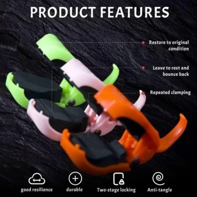 Portable support de canne à pêche plage détachable, clip fixe attache rapide pour 2 à 4 cannes