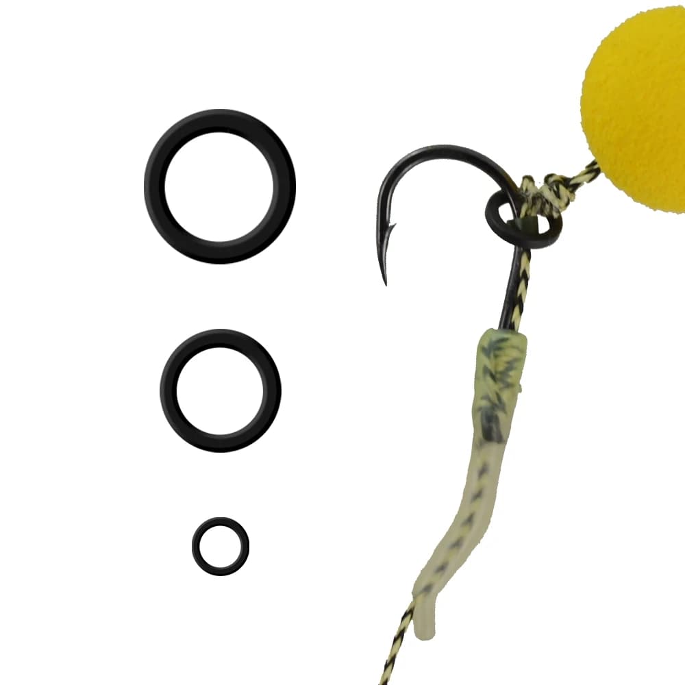 60 anneaux rig pêche carpe tailles multiples - O rings 2.0mm à 5.1mm pour montages hameçons liens