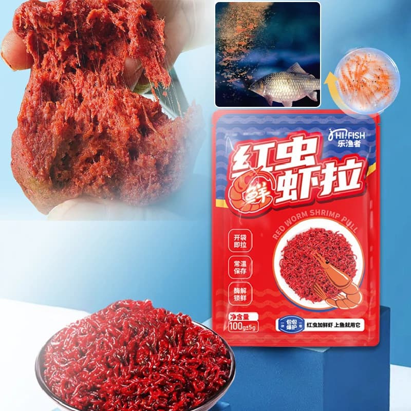 Attractant extrême pêche krill et ver rouge extrait poissonneux colle hameçon amorce carpe