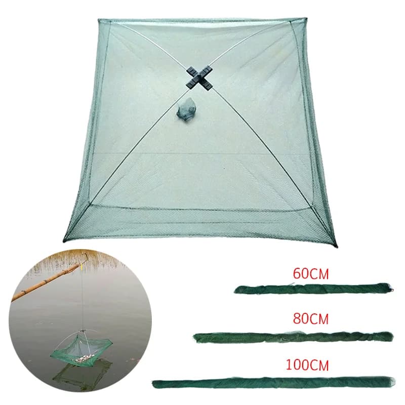 Piège à crabes parapluie avec filet et appât pour pêche au lancer et réapprovisionnement en crevettes