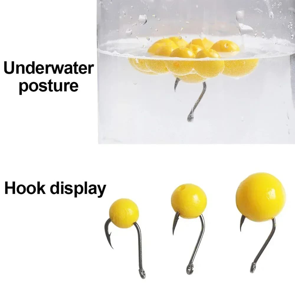 Leurres souples flottants parfum maïs - Appâts de surface pour carpes sauvages - Perles flottantes silicone