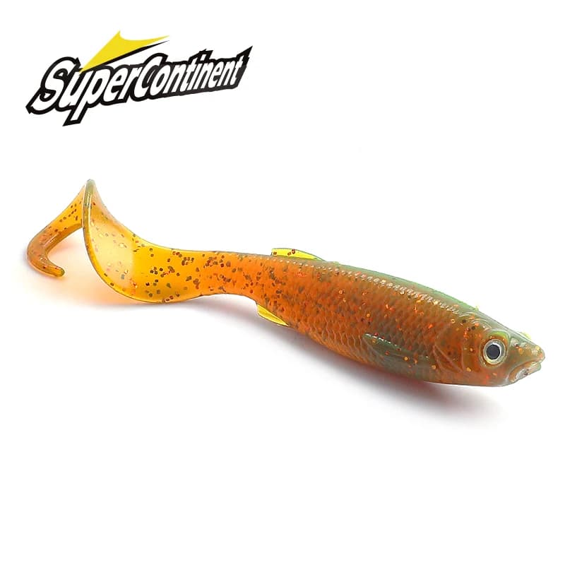 Leurre souple shad T-Tail 5cm 6.5cm pour brochet sandre, leurre de pêche carnassier avec yeux 3D