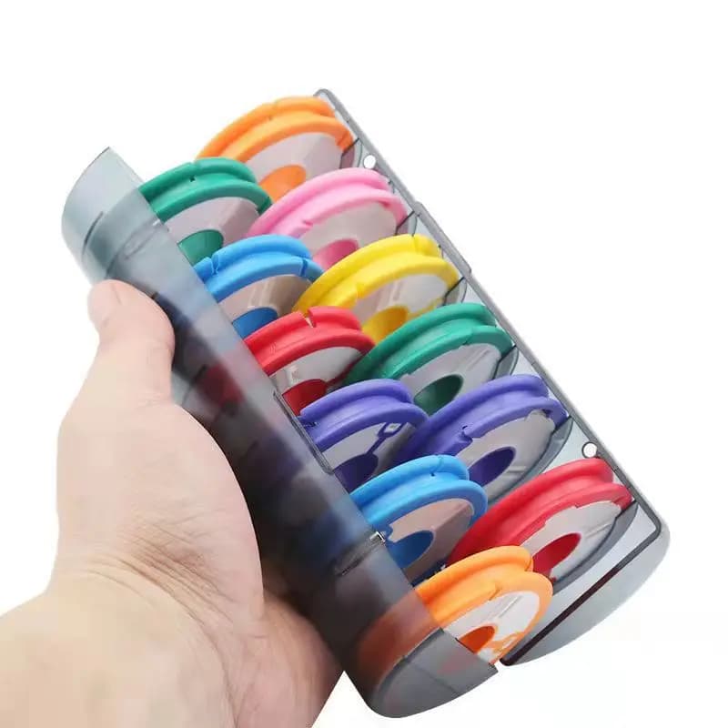 Boîte à ligne principale avec plateau d'enroulement - 6 à 10 bobines en silicone pour rangement pêche