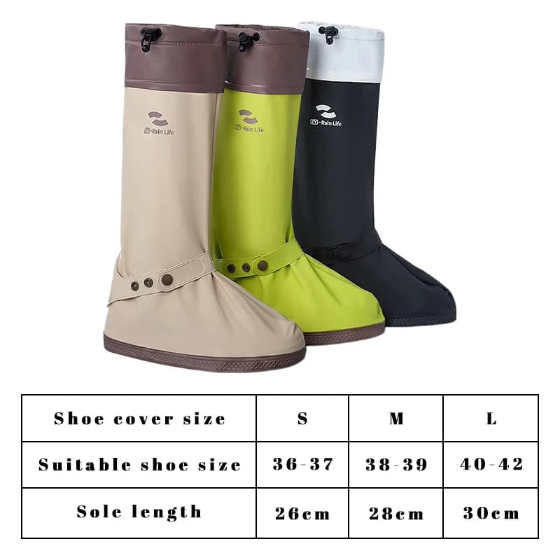 Protège-chaussures PVC imperméables réutilisables - Covers antidérapants pour randonnée et montagne unisexes