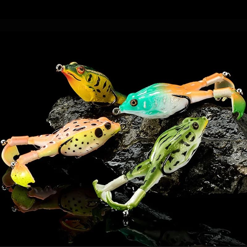 Leurre grenouille surface double hélices pour pêche black bass, brochet et silure