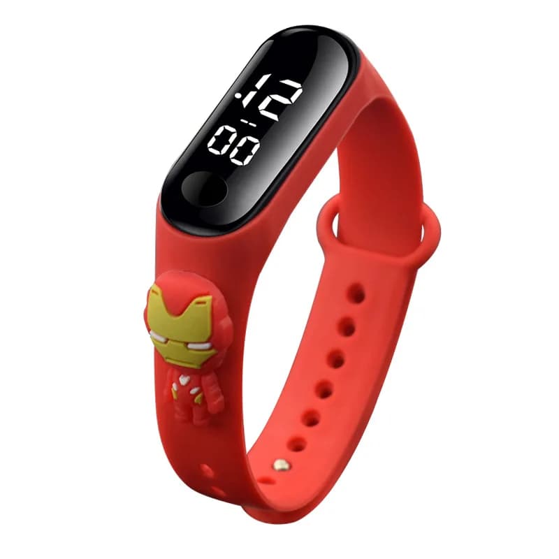 Montre enfant Spiderman 3D cartoon garçon sport bracelet étanche LED numérique étudiant horloge