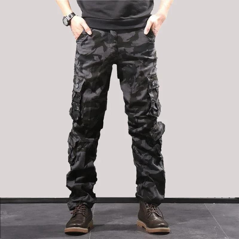 Pantalon multi-poches fonctionnel printemps automne pêche travail outdoor grande taille
