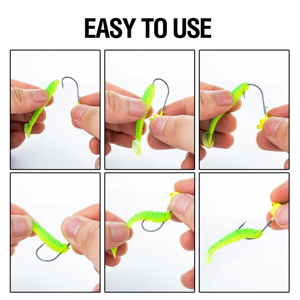 20 hameçons jig Ned colorés tête champignon 1.8g-6g pour leurres souples pêche précise