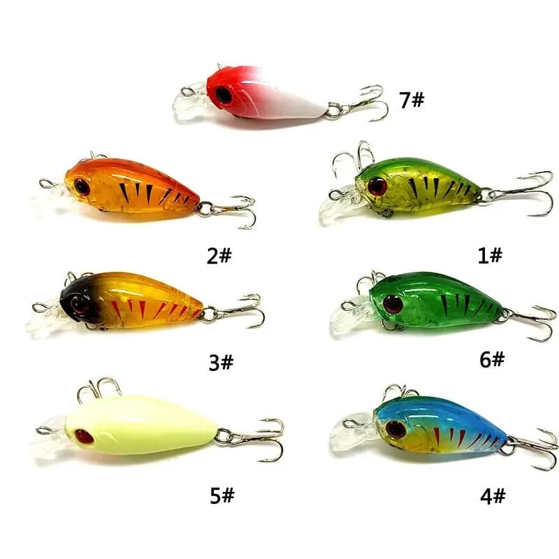 Leurres crankbait profonds 4.8cm 3.8g - Leurres durs plongeurs avec cliquetis - Appâts pêche