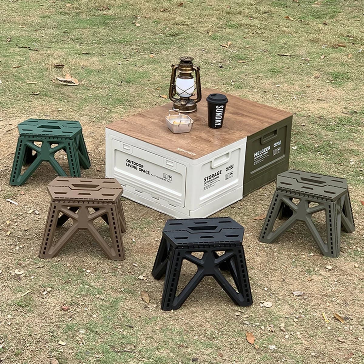 Tabouret pliant portable haute résistance pour pêche, camping et randonnée en extérieur