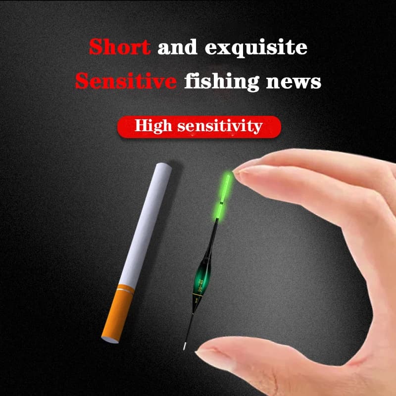 Nouveau flotteur de pêche électronique court avec LED lumineuse, détection de gravité et queue nuage attrayante