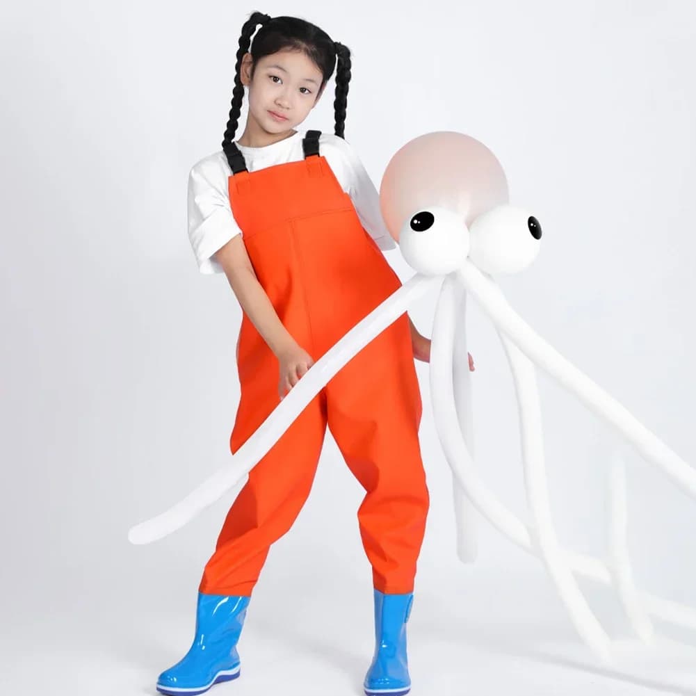 Combinaison de pêche enfant 2024 imperméable avec bottes intégrées, séchage rapide pour garçons et filles