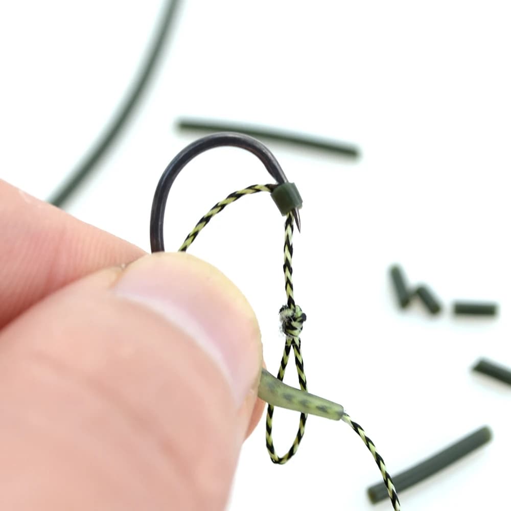 Tube silicone anti-emmêlement pour montage de pêche à la carpe - Tubing rig sécurité lead-clip 0.5x1.8mm 0.8x1.9mm hirisi