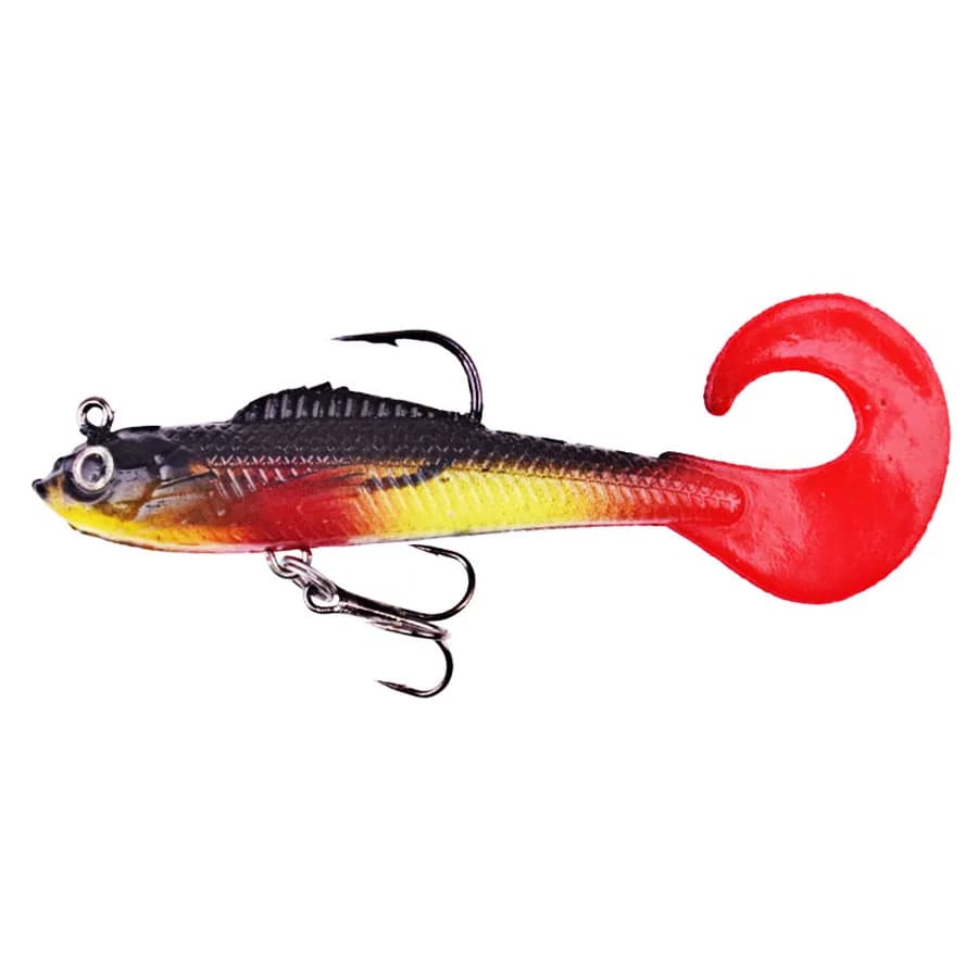 Leurre souple silicone 6 pièces pour bar brochet carpe pêche leurres appâts artificiels wobblers