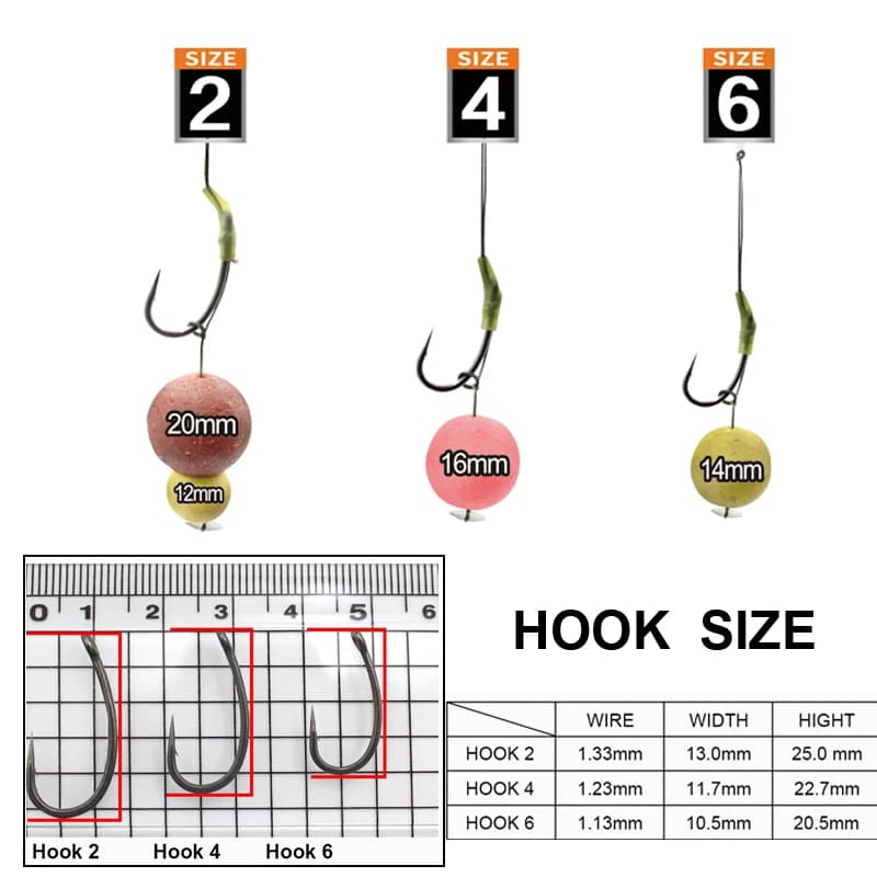 Montages Hair Rig prêts à pêcher pour la carpe avec émerillons et sections cheveu souple
