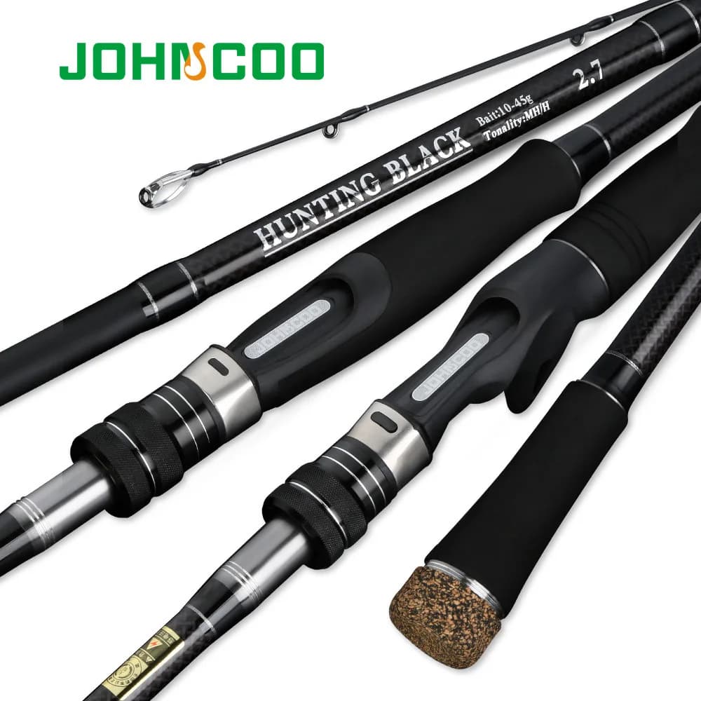 Canne mer carbone JOHNCOO 2.7m-3.0m puissance MH/H pour bar et pêche côtière en 3 sections