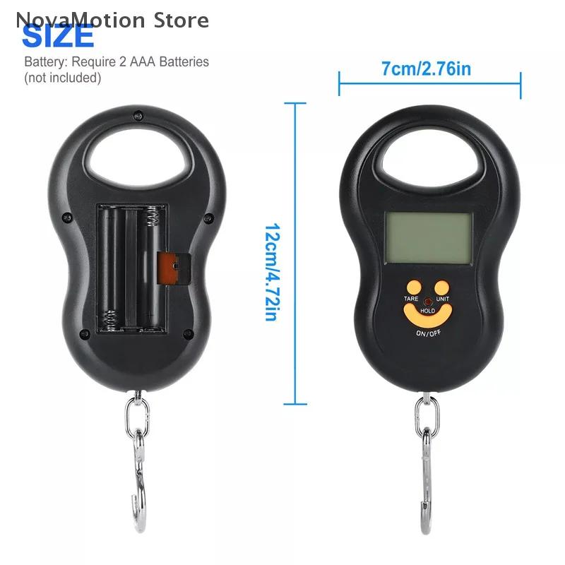 Balance noire électronique 50kg avec écran LCD rétroéclairé pour pêcheurs discrets et amoureux de la nature