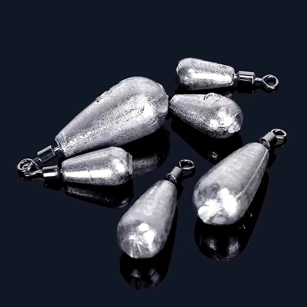 15 plombs goutte d'eau 3.5g à 20g pour pêche verticale et mer kit d'accessoires métalliques de pêche