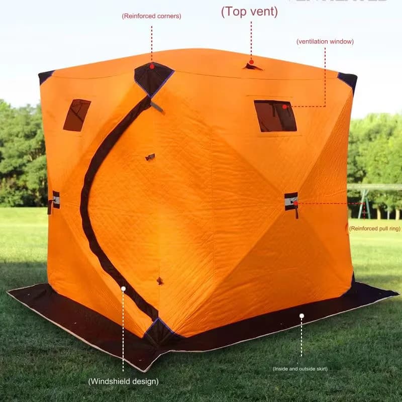 Tente de pêche sur glace étanche hiver camping équipement pêche hivernale extérieur waterproof