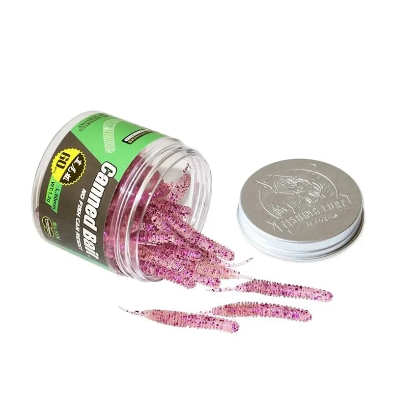 60 leurres souples mini vers crevettes 1.2g pour bar et pêche mer - Appâts senteurs
