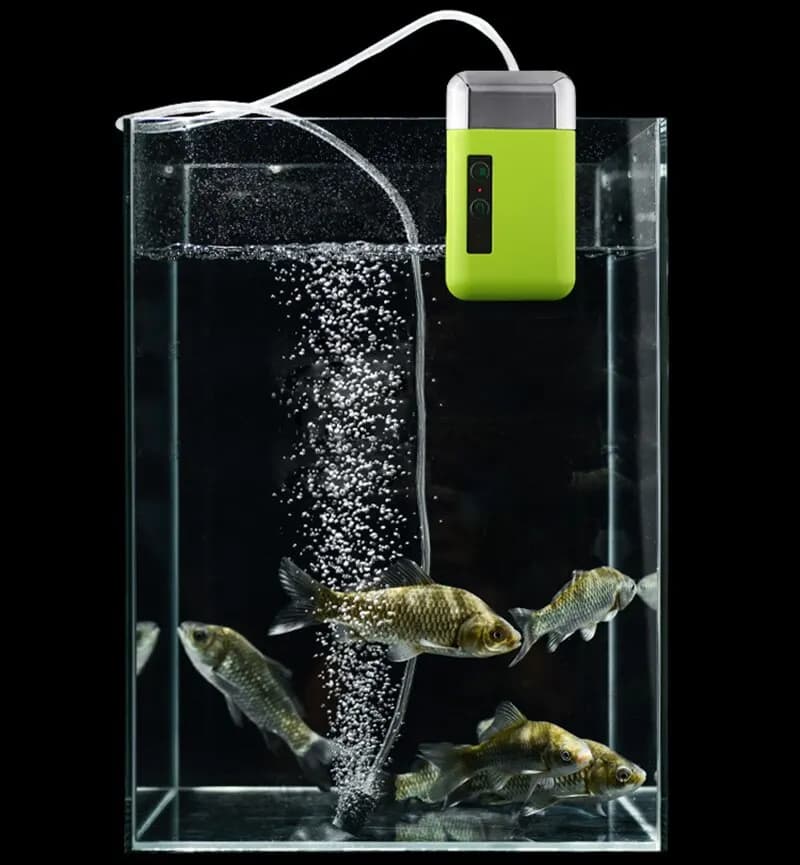 Pompe à oxygène rechargeable avec capteur pour aquarium et pêche en extérieur