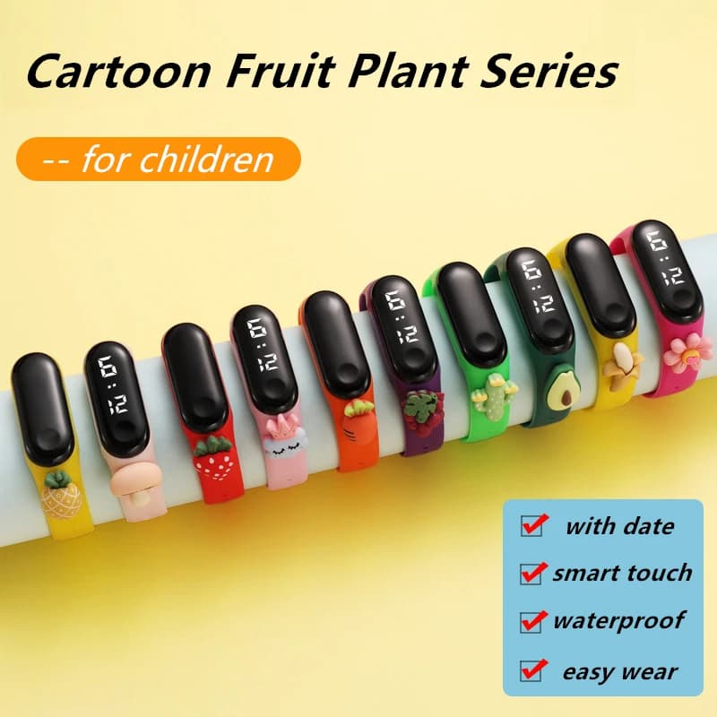 Montre étanche enfant dinosaure licorne jouet éducatif bracelet digital électronique LED pour garçon fille