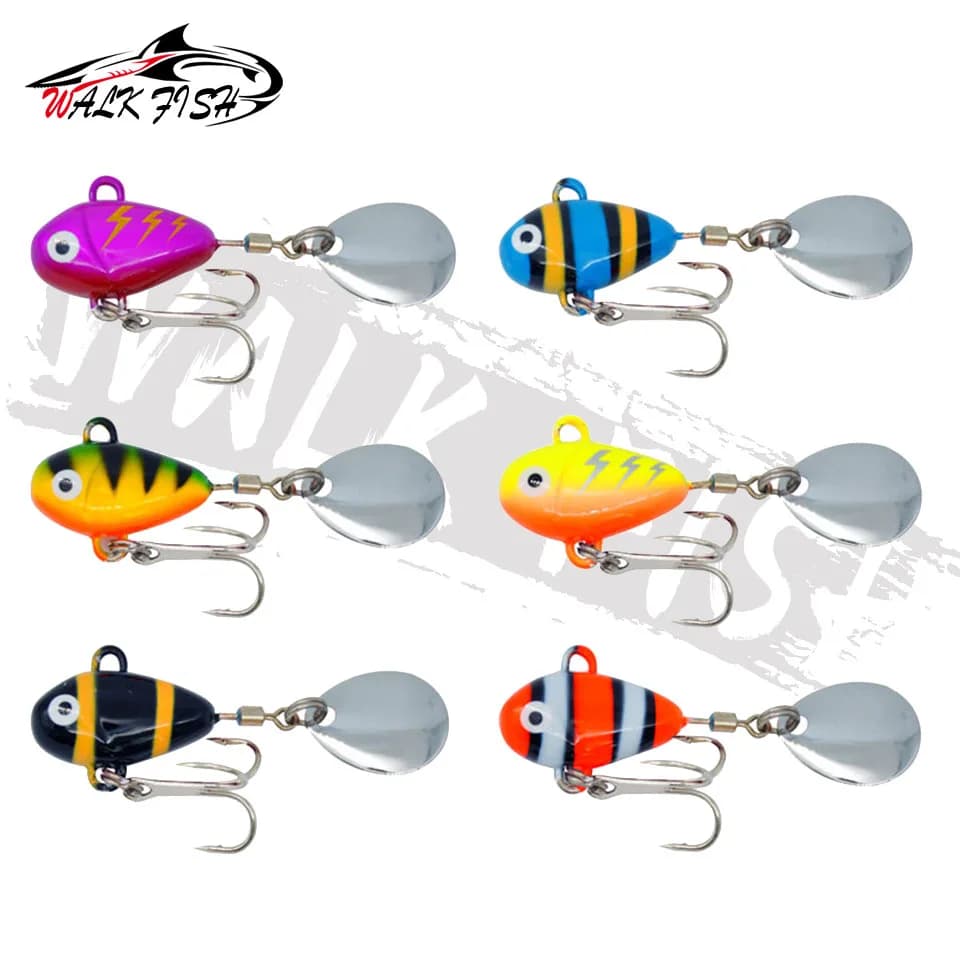 Mini VIB métal WALK FISH avec cuillère 10g - Leurre vibrant crankbait pour pêche en eau peu profonde