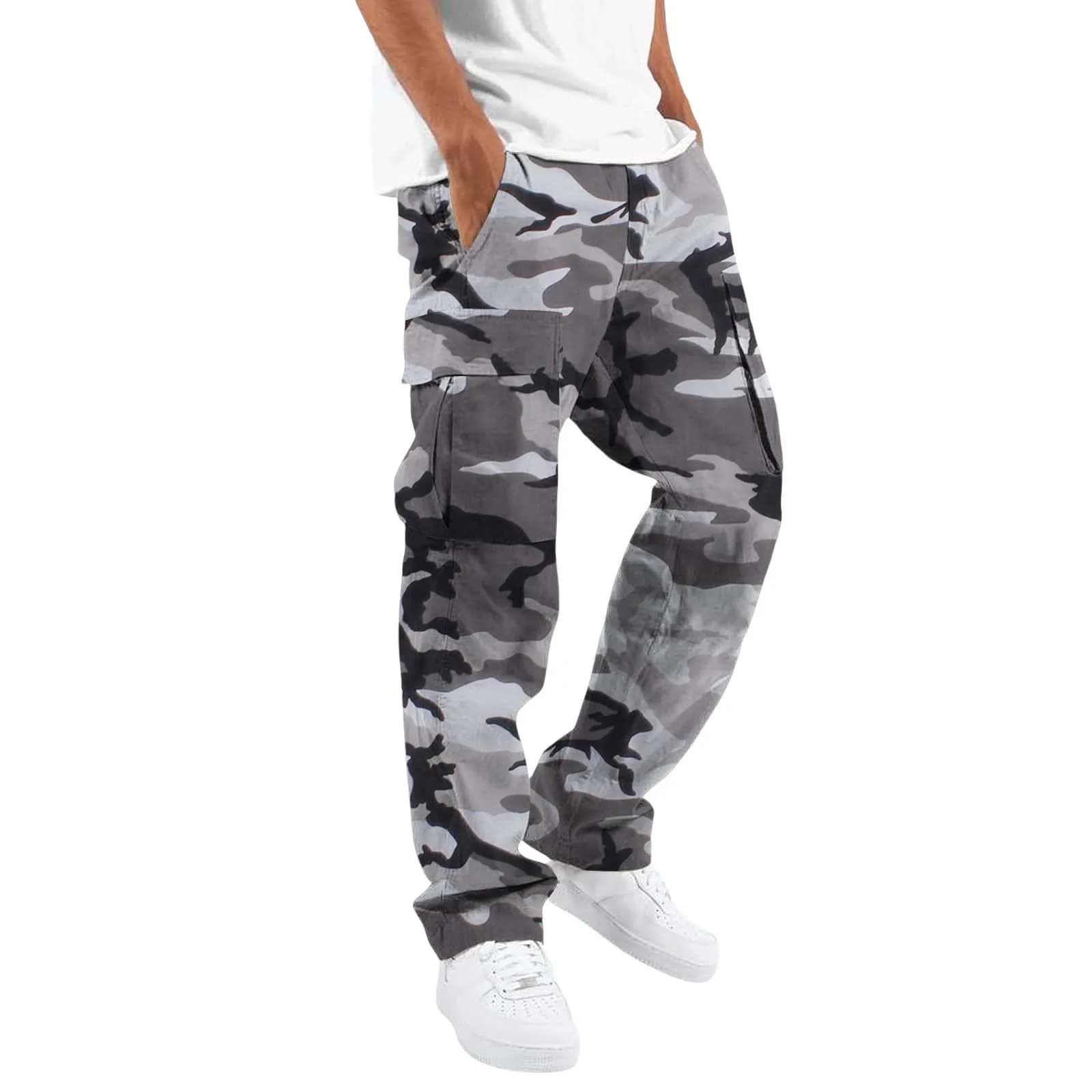 Pantalon de jogging camouflage avec poches pour pêche - Taille élastique confort randonnée pêche