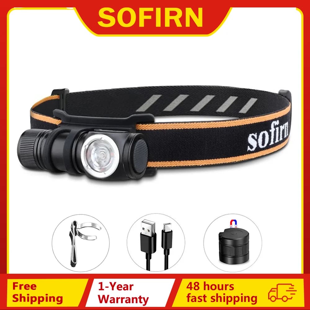 Mini frontale Sofirn HS10 rechargeable USB-C 1100lm magnétique - lampe angle pour pêche précise