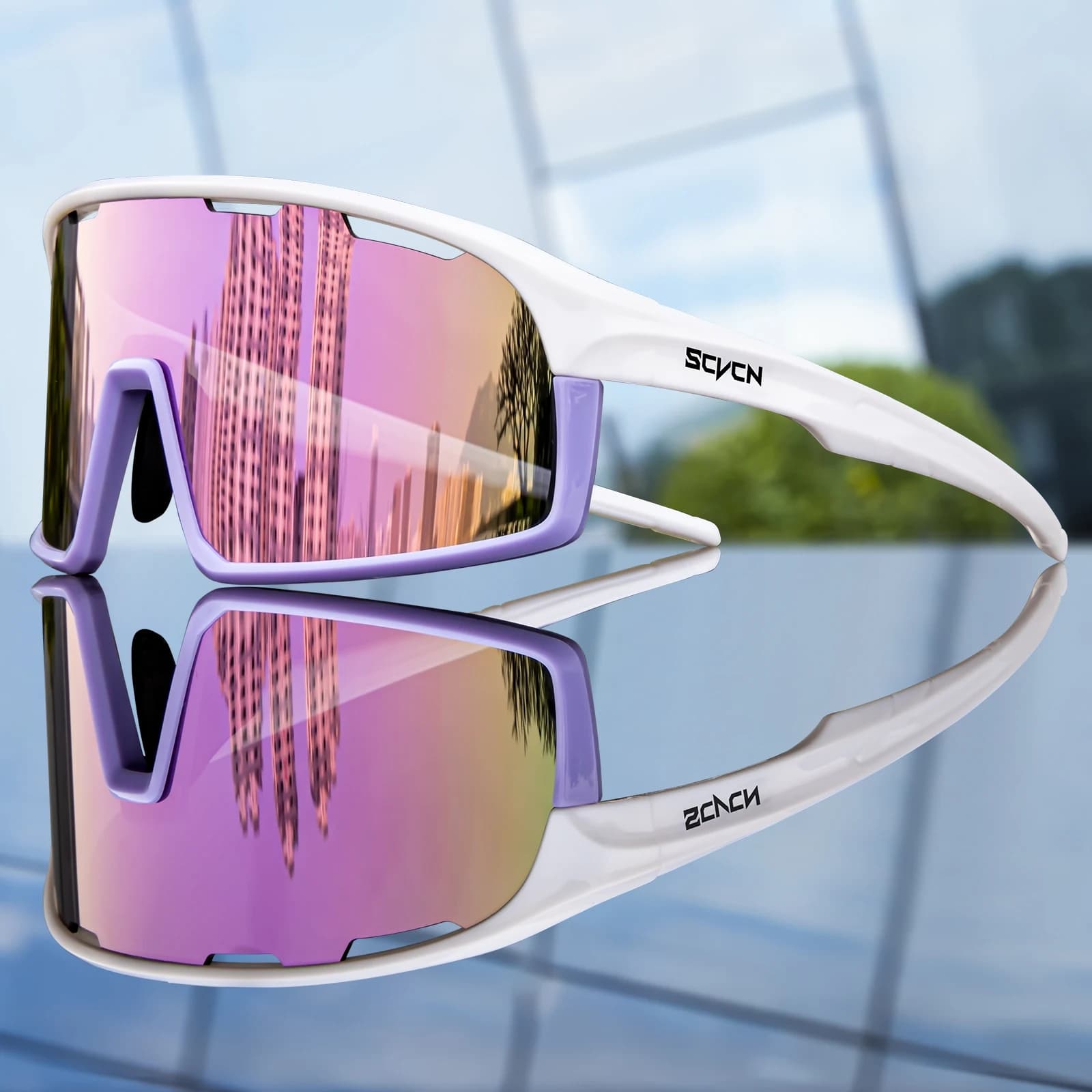 Lunettes de vélo polarisées SCVCN pour pêche - Protection UV400 unisexe sport outdoor