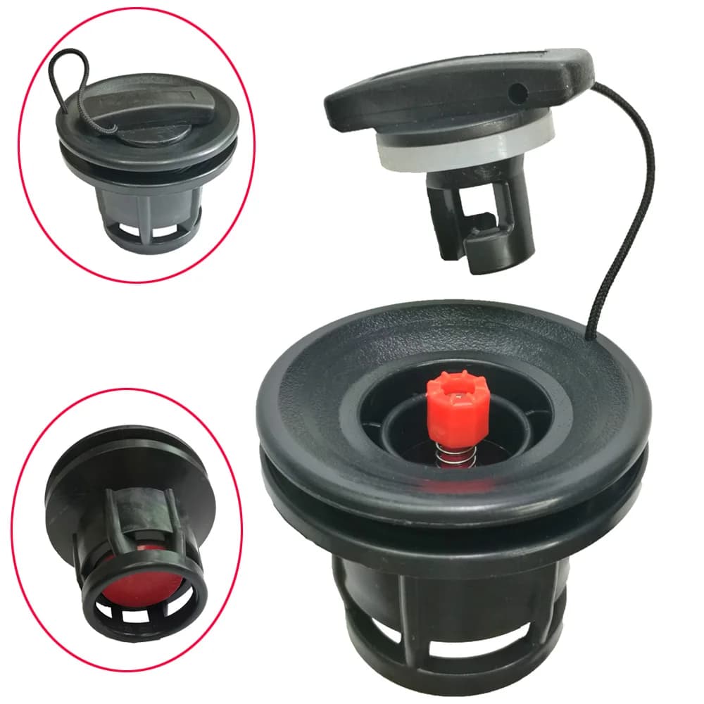 Valve à air PVC 8 rainures avec bouchons pour bateau pneumatique raft pêche gonflable étanche
