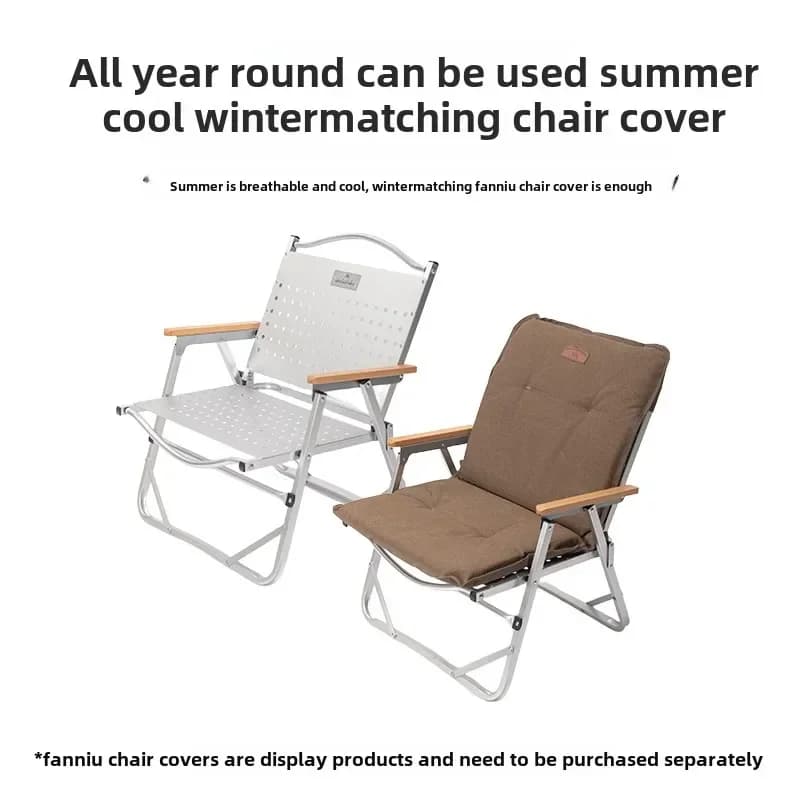 Chaise de pêche pliante portable en alliage aluminium et bois plastique pour extérieur