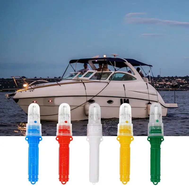 Flamme LED pêche bateau étanche - Appât lumineux nocturne pour attirer poissons, sécurité navigation
