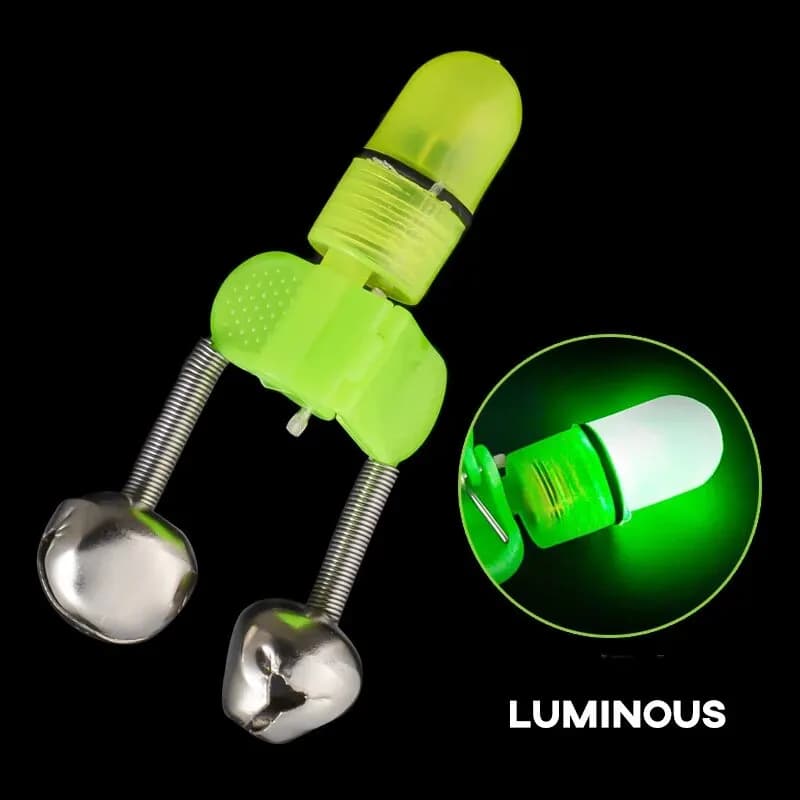 6 Alertes de Touche Lumineuses pour la Pêche de Nuit, avec Double Anneau et Détection de Morsure