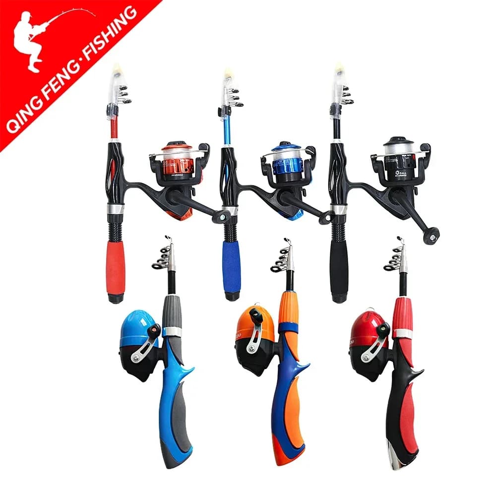 Canne à pêche carbone super rigide pour bateau et glace 1.2m avec moulinet haute puissance 30lb+