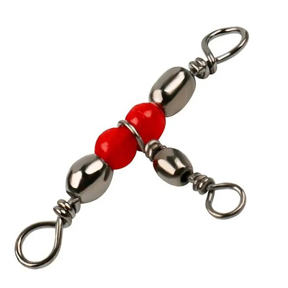 Triple swivels à bille 10 30 50 pièces pour pêche connecteur roulement à billes solide accessoires montage