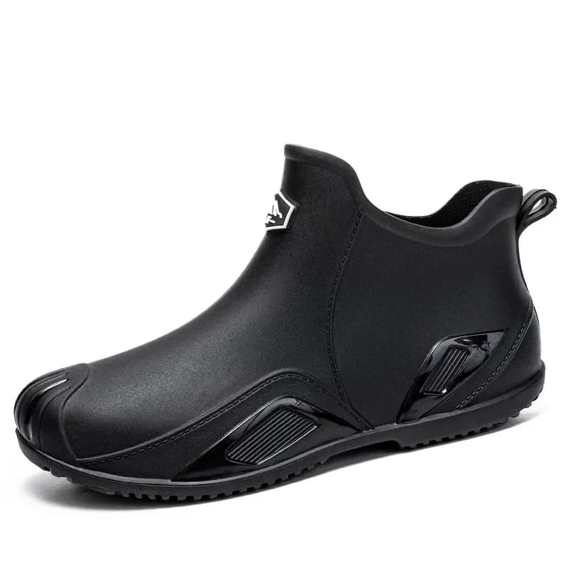 Bottes de pluie courtes homme légères antidérapantes pêche cuisine travail PVC
