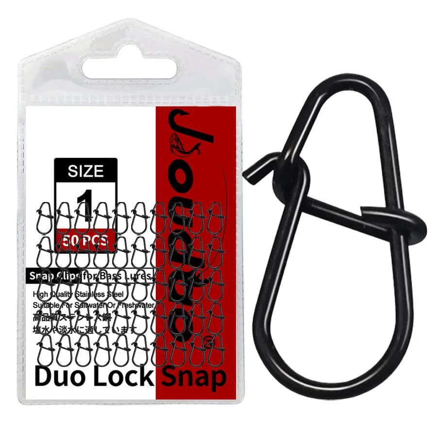 50Pcs Crankbait Snaps Stainless Steel Duo Lock Lure Snaps Quick Change Fishing C