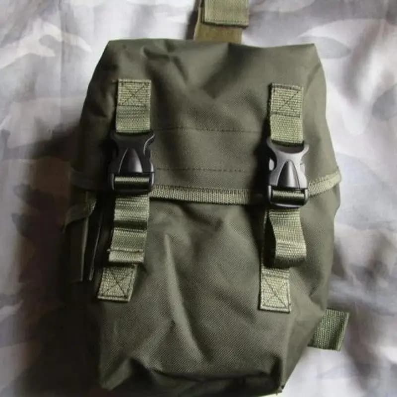 Sac jambe polyvalent pêche vert noir - Rangement masque gaz et accessoires pêche mobile