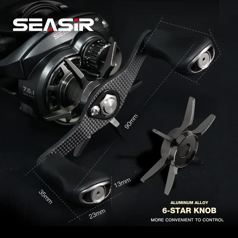 Moulinet baitcasting ultraléger Seasir Cast Pro 145g BFS métal 7.6:1 11+1 roulements pour pêche mer et eau douce